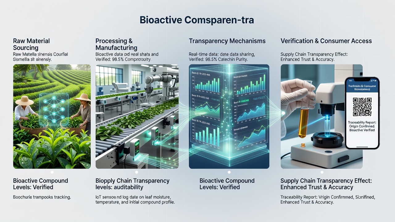 Laboratory testing of plant extracts for bioactive compound verification within transparent supply chains